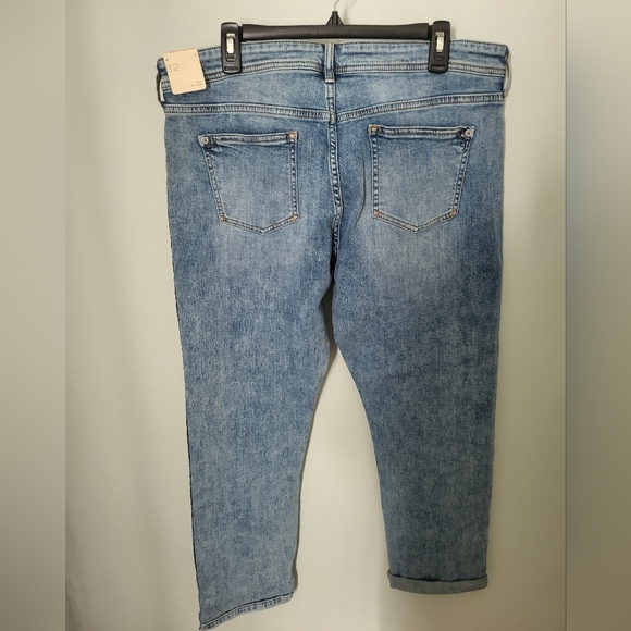 Anthropologie Pilcro Plus Light Wash Camo Side Stripe Slim Boyfriend Jeans 32 - Picture 9 of 10